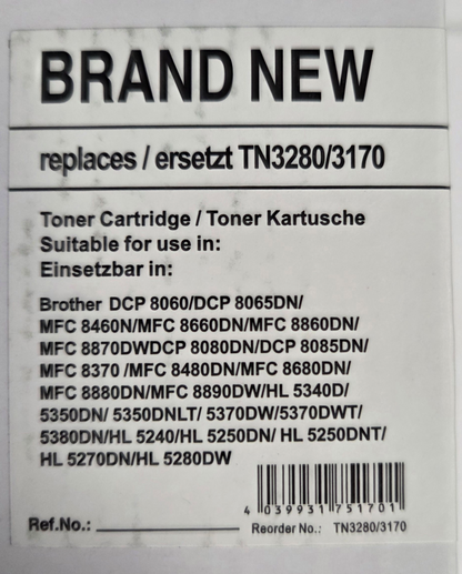 TN-3280 / 3170 Toner - Kompatibel für Brother ( 20260087 )