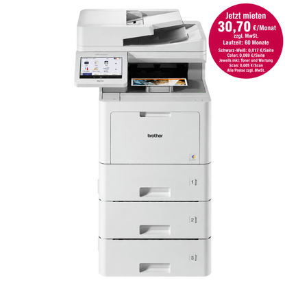Brother MFC-L9670CDNTT Professioneller LAN 4-in-1 Farblaser-Multifunktionsdrucker mit hervorragender Farbqualität, hoher Druckgeschwindigkeit und 3 Papierkassetten