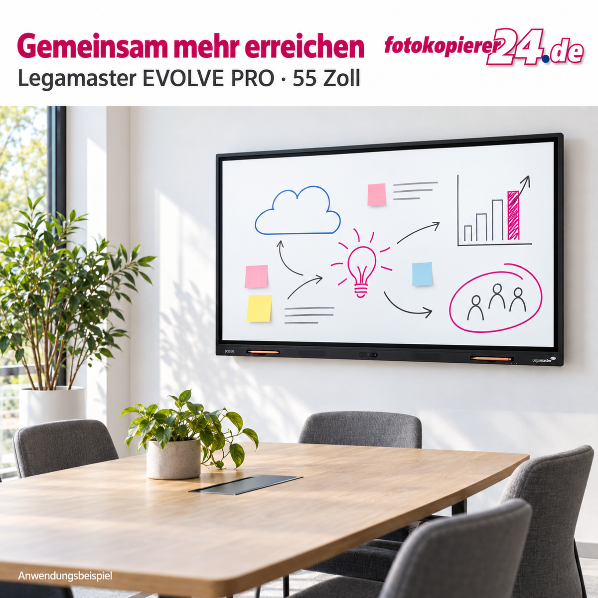 Legamaster EVOLVE PRO EVP-5500 EU – 55″ 4K-Touchdisplay mit Android 14