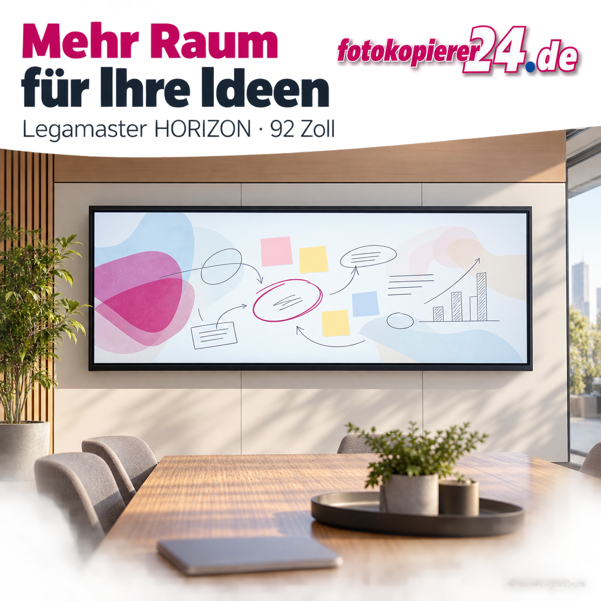 Legamaster HORIZON HRZ-9200 EU – 92″ Touchdisplay im 21:9-Ultrabreitformat