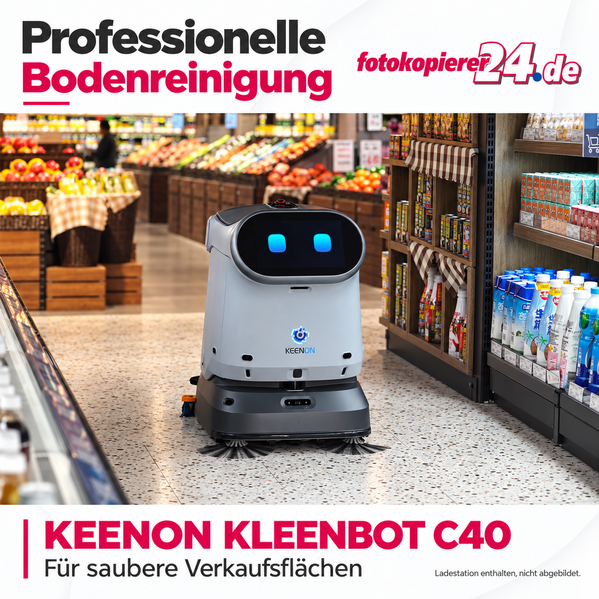 KEENON KLEENBOT C40 4-in-1-Reinigungsroboter inklusive Ladestation