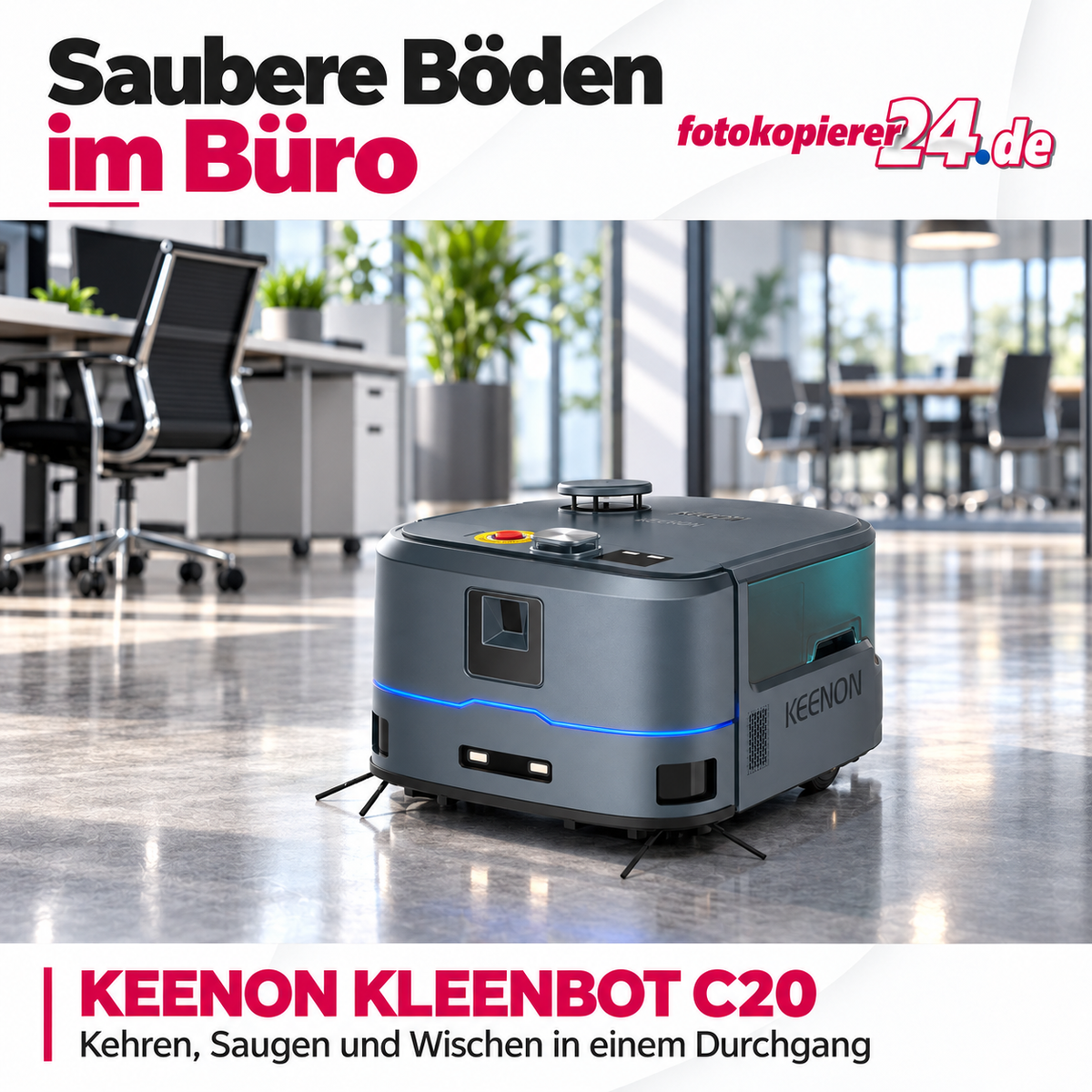 KEENON KLEENBOT C20 Reinigungsroboter zum Kehren, Saugen und Wischen