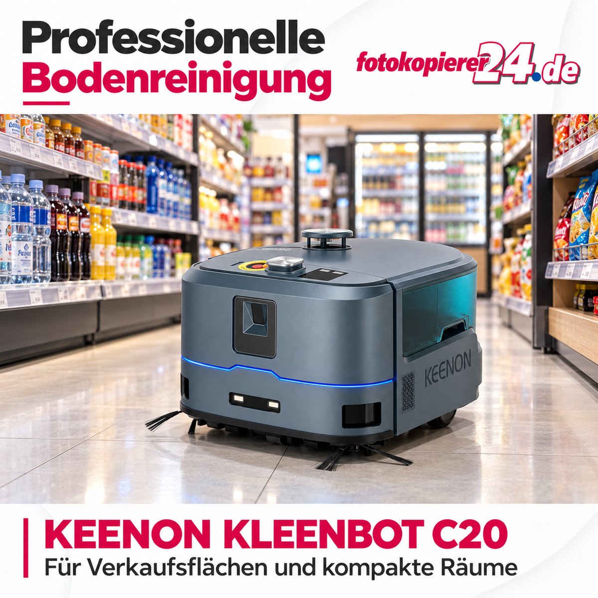 KEENON KLEENBOT C20 Reinigungsroboter zum Kehren, Saugen und Wischen