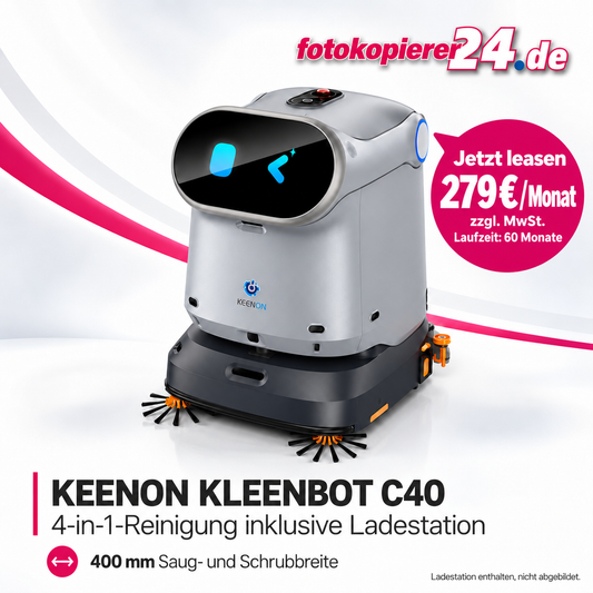 KEENON KLEENBOT C40 inkl. Workstation – Reinigungsroboter mit automatischer Wasserver- und -entsorgung