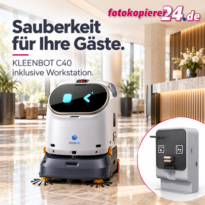 KEENON KLEENBOT C40 inkl. Workstation – Reinigungsroboter mit automatischer Wasserver- und -entsorgung