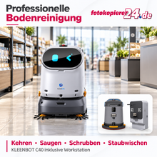 KEENON KLEENBOT C40 inkl. Workstation – Reinigungsroboter mit automatischer Wasserver- und -entsorgung