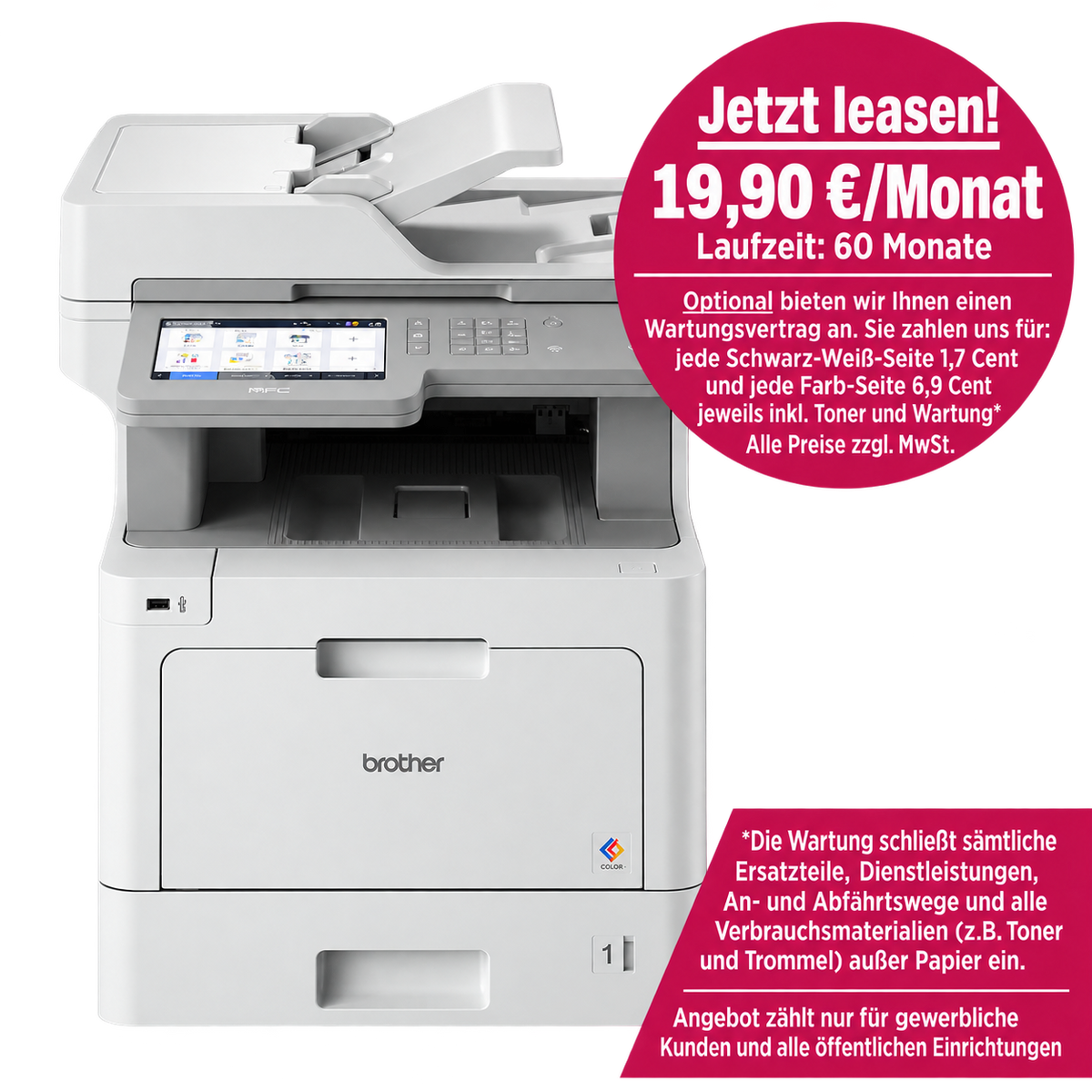 MFC-L9570CDW Professional Wi-Fi 4-in-1 Color Laser Multifunction Printer with Touchscreen 