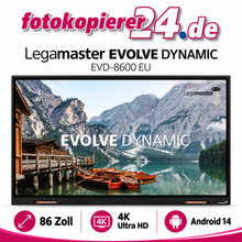 Legamaster EVOLVE DYNAMIC EVD-8600 EU – 86-Zoll-Touchdisplay mit 4K UHD und Android 14