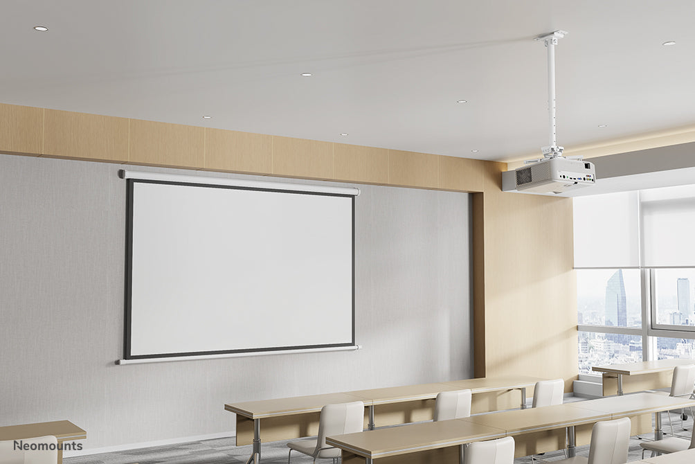 Neomounts CL25-540WH1 Beamer Deckenhalterung - H 60,5-90,5 cm - einfache Installation - volle Bewegung