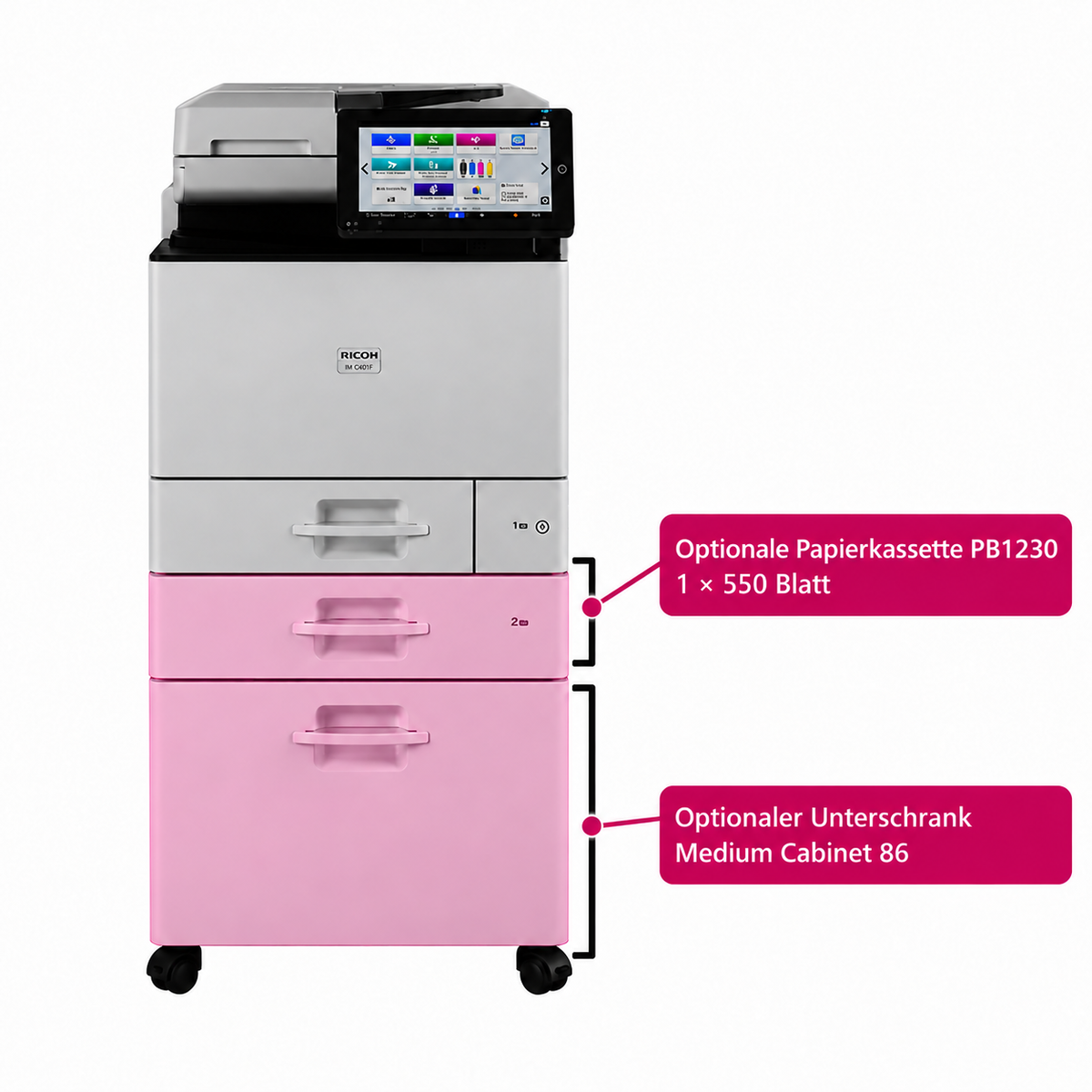 RICOH IM C401F All-in-one-A4-Farbdrucker (Inkl Toner)