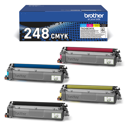 Brother TN-248VAL Toner Value Pack. Druckt bis zu 1.000 Seiten.