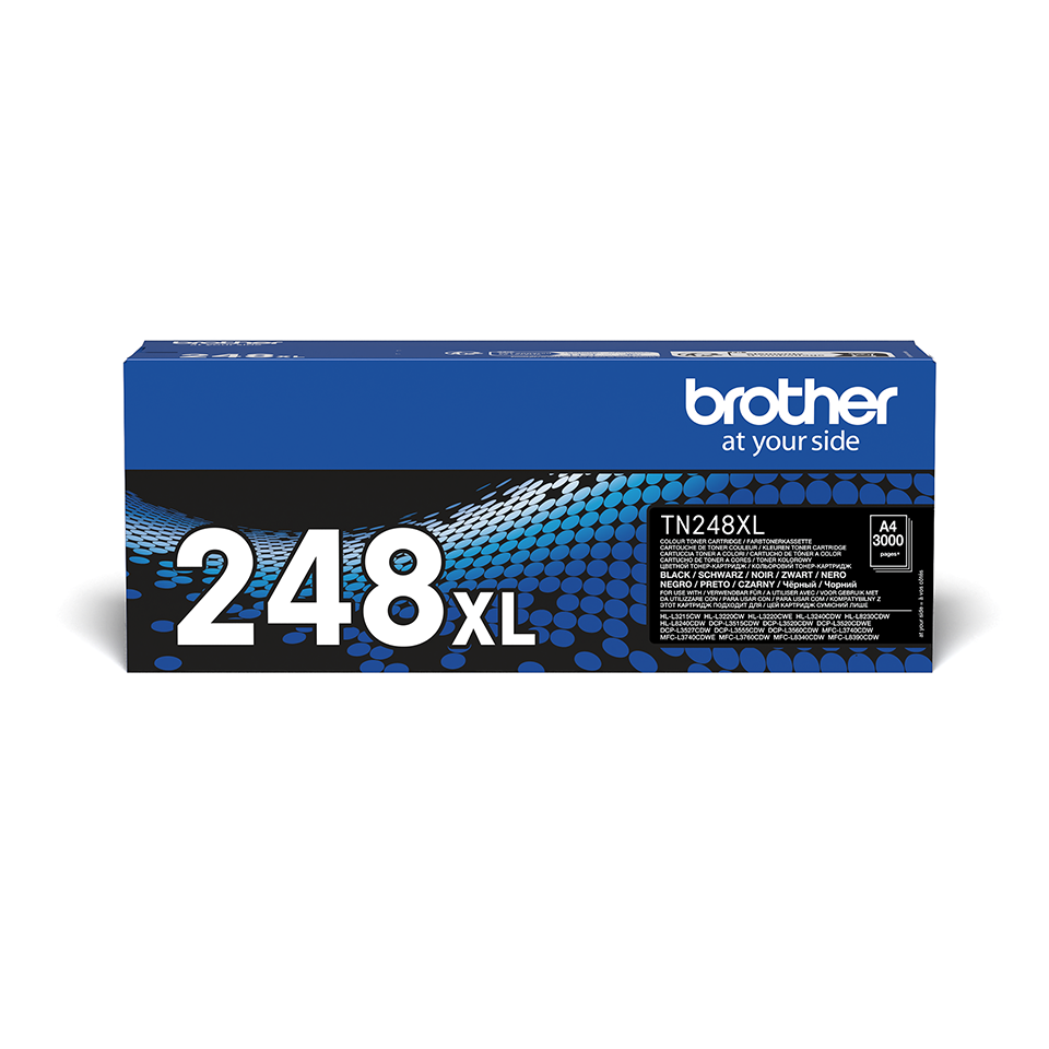 Brother TN-248XLBK Toner Schwarz. Druckt bis zu 3.000 Seiten.