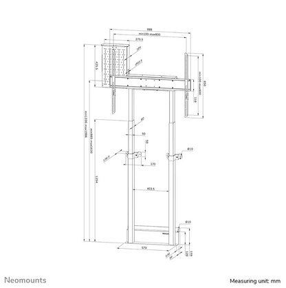 Neomounts WL55-875BL1TV-Bodenständer 55-100" - Wand - motorisiert - TÜV