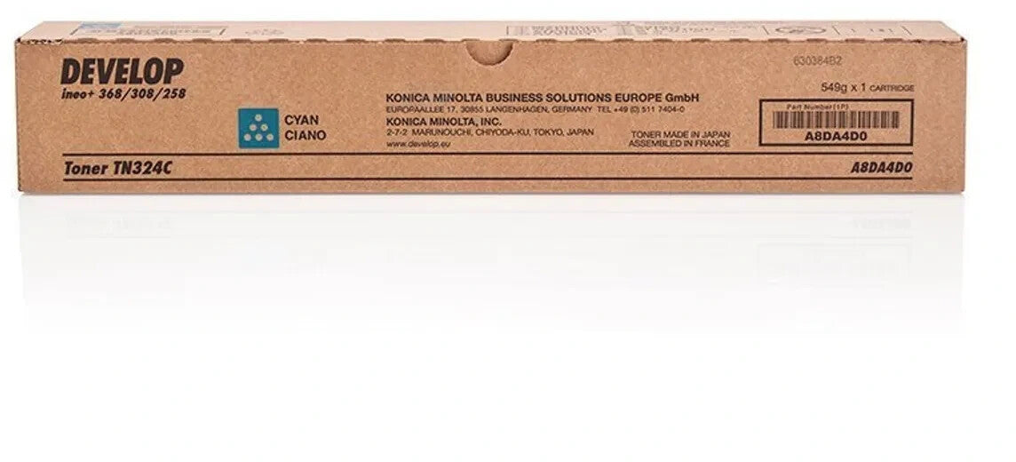 Develop Toner TN324C A8DA4D0 Cyan für ineo+ 368/308/258 (20260145)