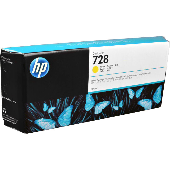 Original HP Tintenpatrone 728 Yellow 300ml (20260077)