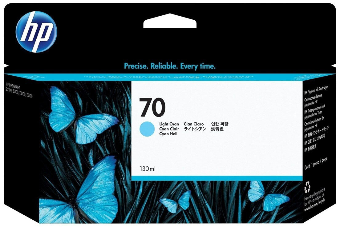 Original HP Tinten Patrone 70 Light Cyan (20260119)