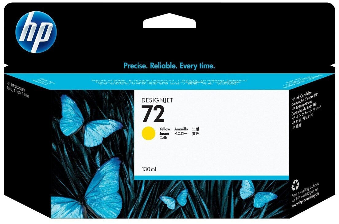 Original HP Tinten Patrone 72 Yellow (20260068)