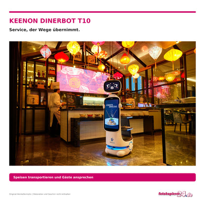 KEENON DINERBOT T10 Serviceroboter mit 23,8-Zoll-Werbebildschirm