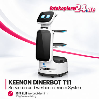 KEENON DINERBOT T11 Serviceroboter mit 18,5-Zoll-Werbebildschirm