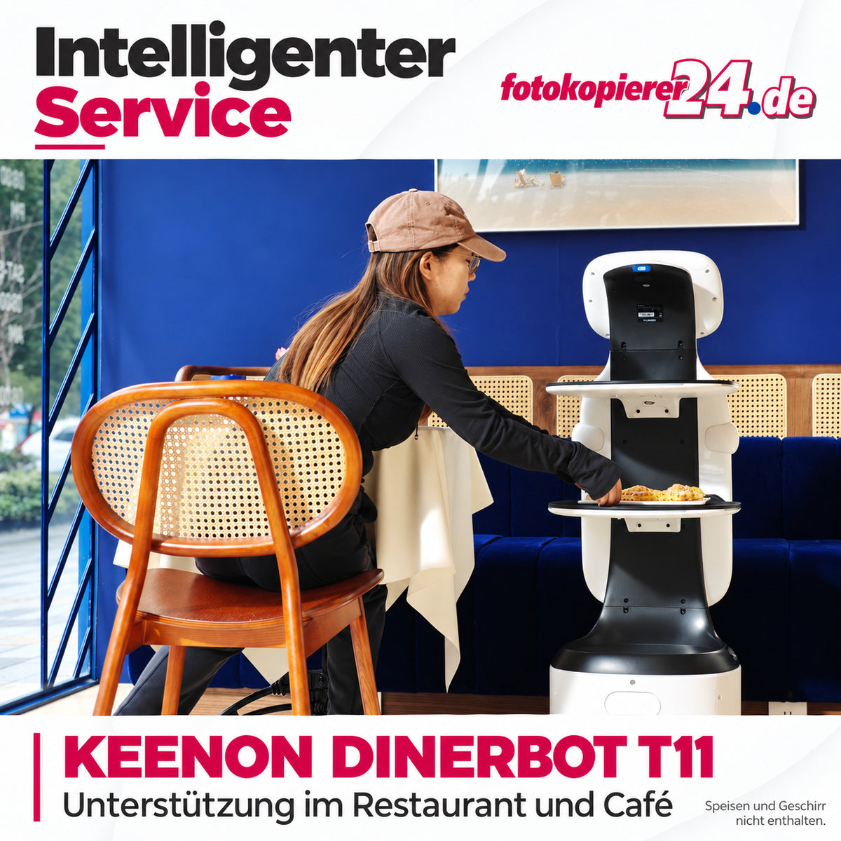 KEENON DINERBOT T11 Serviceroboter mit 18,5-Zoll-Werbebildschirm