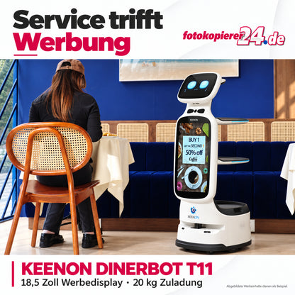 KEENON DINERBOT T11 Serviceroboter mit 18,5-Zoll-Werbebildschirm