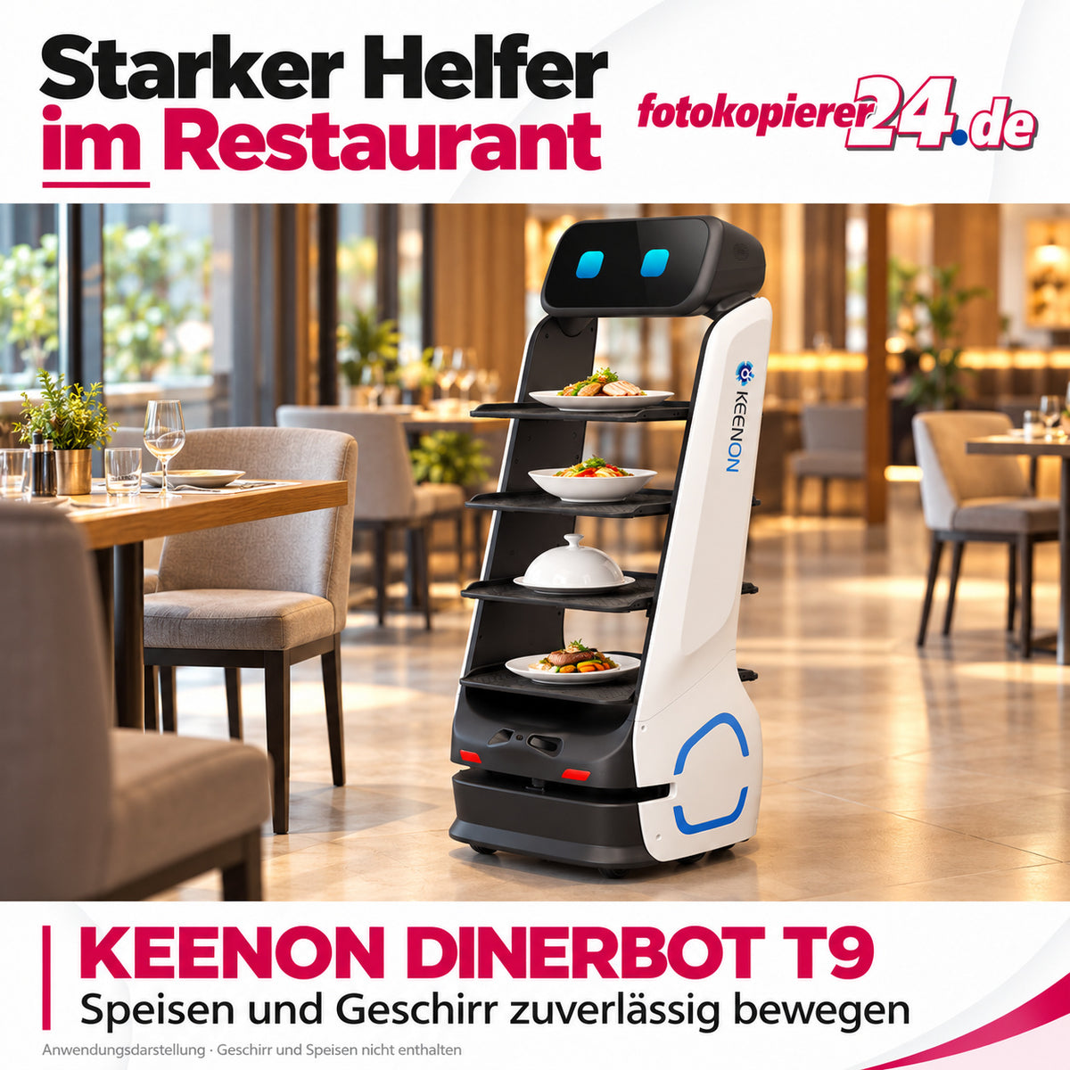 KEENON DINERBOT T9 Serviceroboter mit vier Ebenen und 40 kg Zuladung