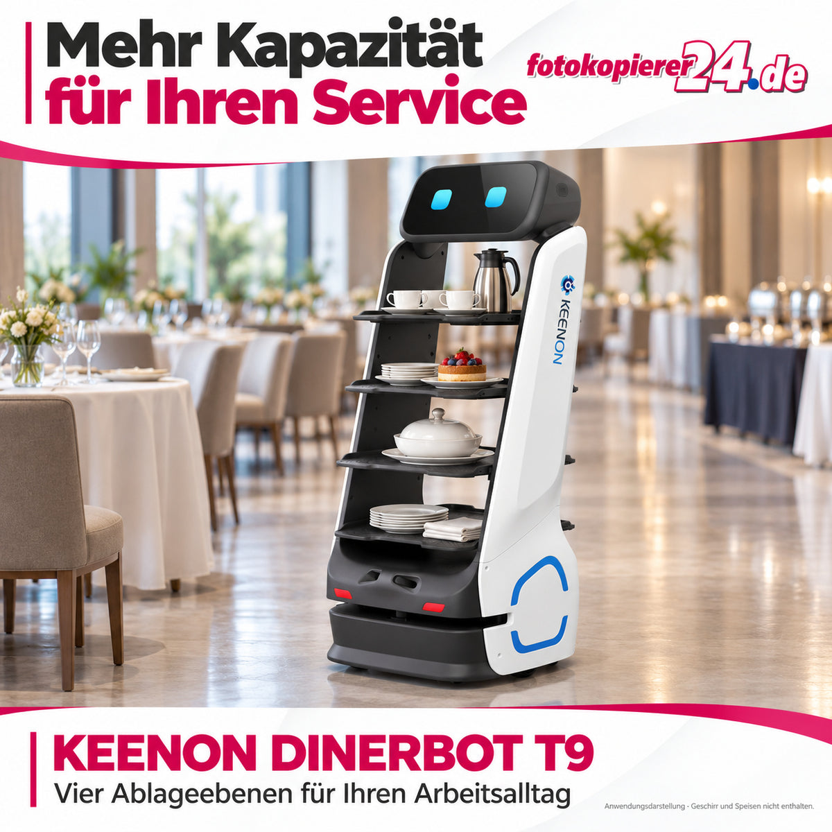 KEENON DINERBOT T9 Serviceroboter mit vier Ebenen und 40 kg Zuladung